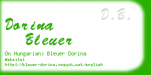 dorina bleuer business card